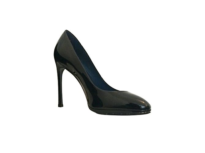 Décolleté Yves Saint Laurent Nicole in vernice nera Nero - vista 2