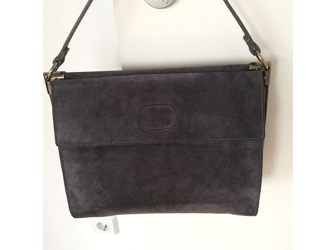 Borsa a spalla Roger Vivier in scamosciato grigio - vista 3
