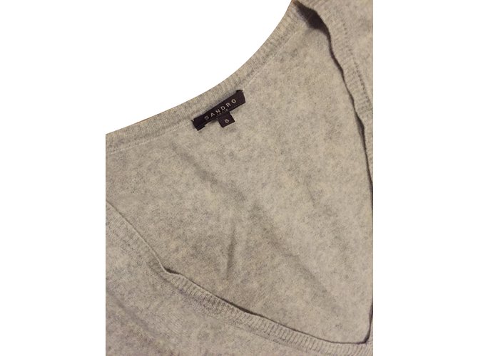 Pull cachemire Sandro Gris - vue 2