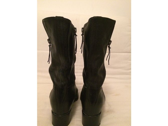 Stivaletti Miu Miu Grene in pelle nera Nero - vista 5