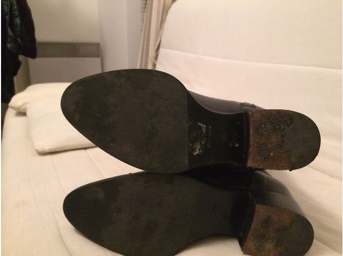 Stivaletti Miu Miu Grene in pelle nera Nero - vista 6