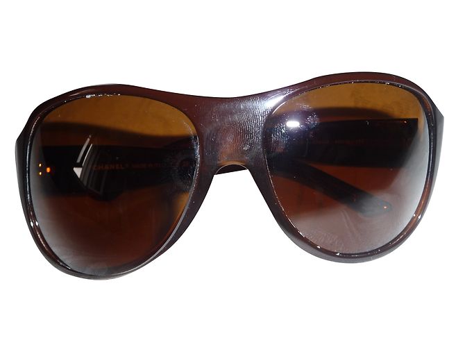 Gafas de sol Chanel marrones de plástico Castaño - vista 2