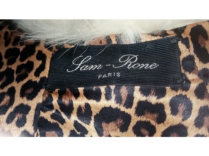 Sam Rone Chaleco de piel sin mangas Beige - vista 2