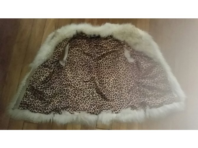 Sam Rone Chaleco de piel sin mangas Beige - vista 4