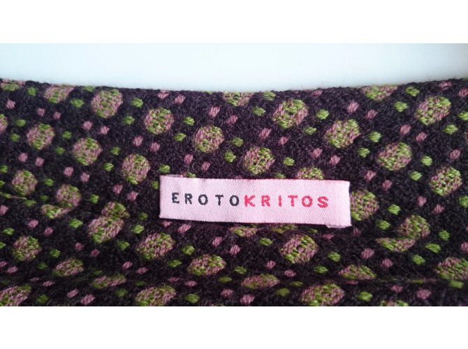 Erotokritos Falda de tweed Burdeos - vista 5