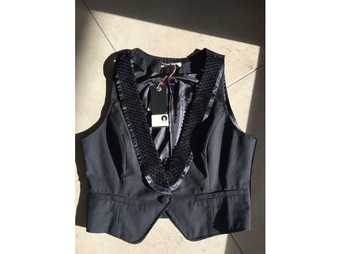 Chaleco Ichi de algodón negro Talla L - vista 3