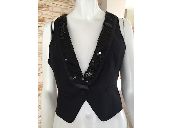 Chaleco Ichi de algodón negro Talla L - vista 4
