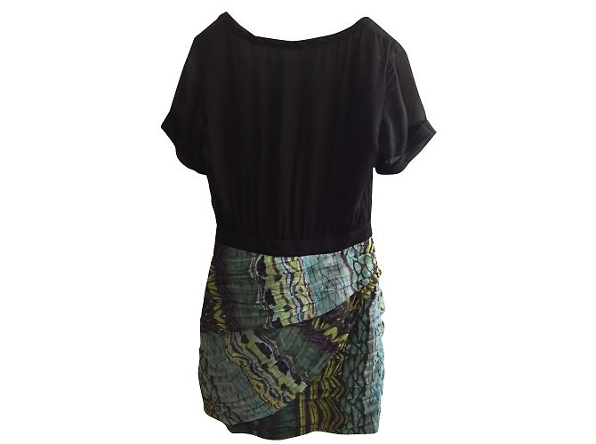 Diane Von Furstenberg Kleid aus schwarzer Seide - Ansicht 2