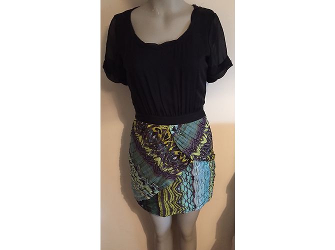 Diane Von Furstenberg Kleid aus schwarzer Seide - Ansicht 3
