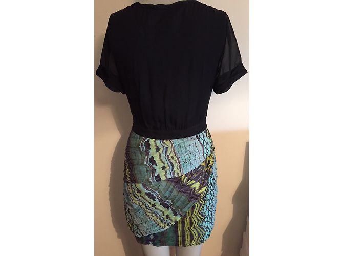 Diane Von Furstenberg Kleid aus schwarzer Seide - Ansicht 4