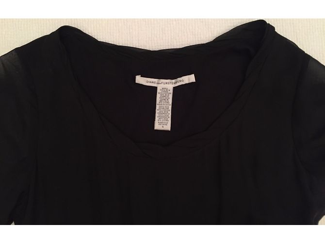 Diane Von Furstenberg Kleid aus schwarzer Seide - Ansicht 9