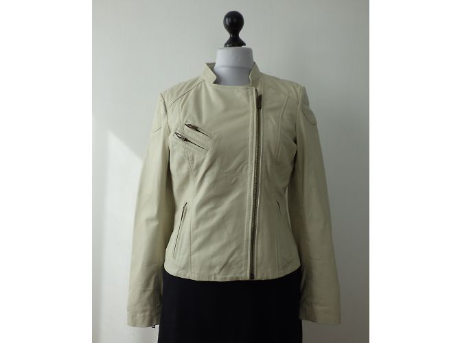 Ikks Biker-Jacke aus Lammleder Eggshell XL Aus weiß - Ansicht 11