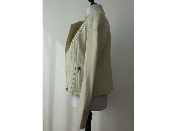 Ikks Biker-Jacke aus Lammleder Eggshell XL Aus weiß - Ansicht 15
