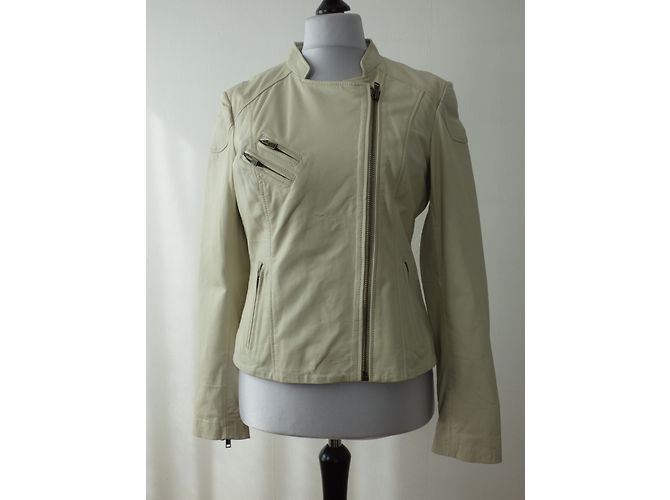 Ikks Biker-Jacke aus Lammleder Eggshell XL Aus weiß - Ansicht 17