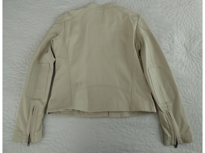 Ikks Biker-Jacke aus Lammleder Eggshell XL Aus weiß - Ansicht 5