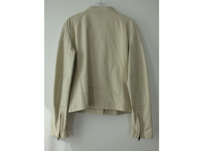 Ikks Biker-Jacke aus Lammleder Eggshell XL Aus weiß - Ansicht 9