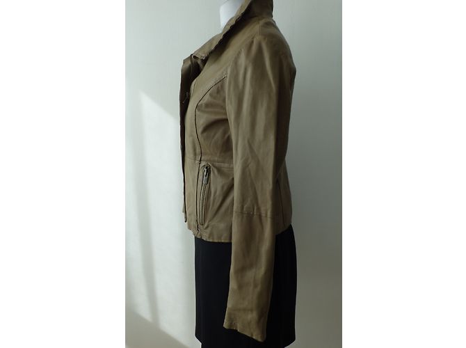 Ikks Lammleder Bikerjacke Braun XL - Ansicht 11