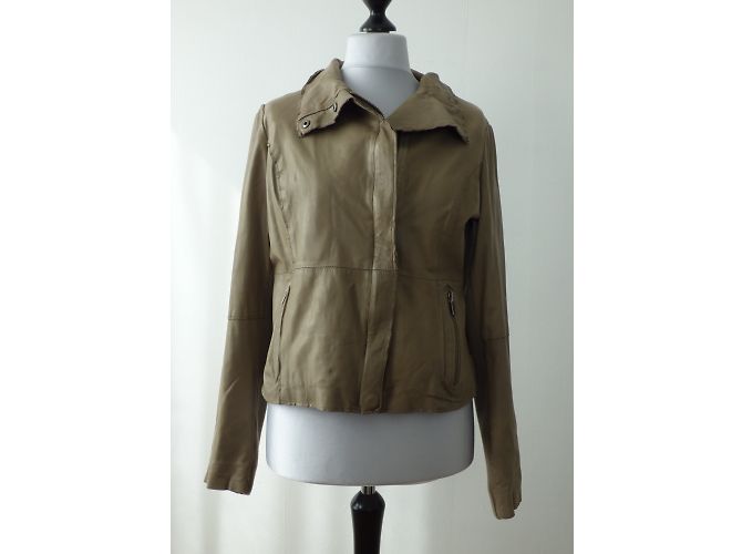 Ikks Lammleder Bikerjacke Braun XL - Ansicht 14