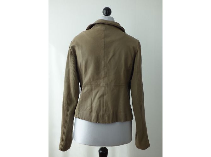 Ikks Lammleder Bikerjacke Braun XL - Ansicht 16