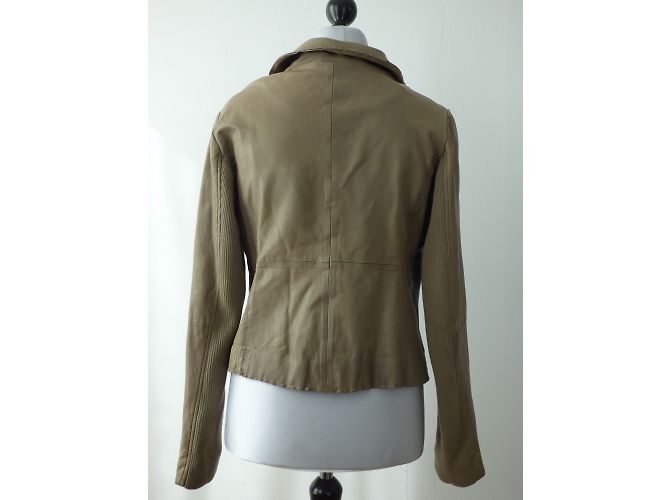Ikks Lammleder Bikerjacke Braun XL - Ansicht 17