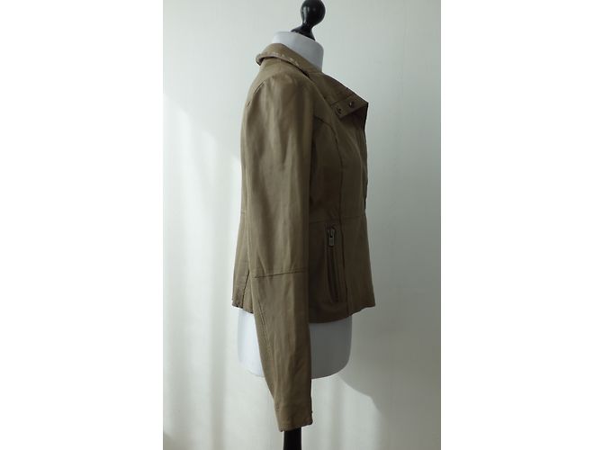 Ikks Lammleder Bikerjacke Braun XL - Ansicht 18