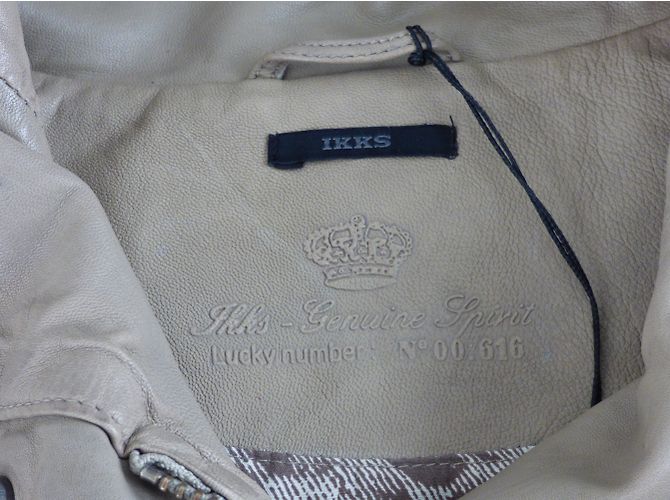 Ikks Lammleder Bikerjacke Braun XL - Ansicht 8