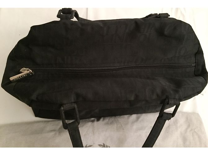 Borsa Pollini in tela monogrammata nera Nero - vista 11