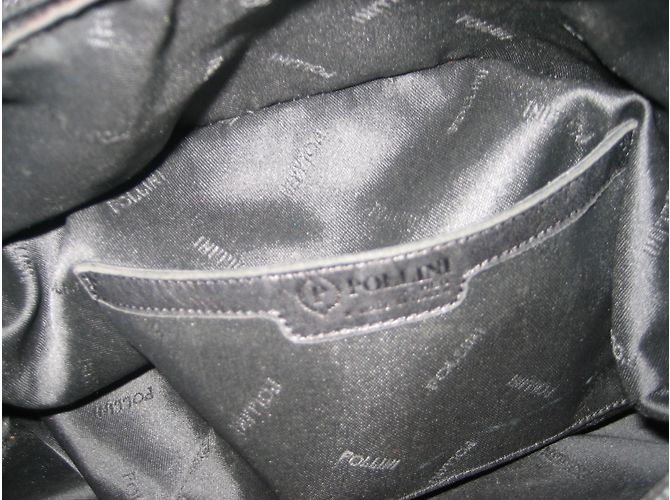 Borsa Pollini in tela monogrammata nera Nero - vista 7