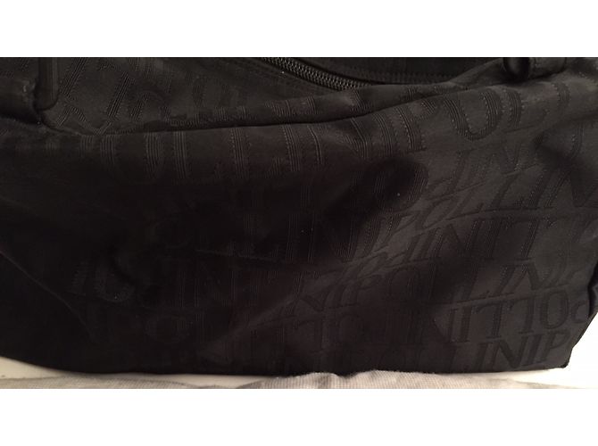 Borsa Pollini in tela monogrammata nera Nero - vista 9