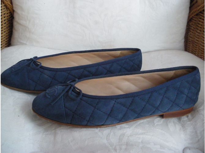 Chanel Ballerine Blu - vista 3