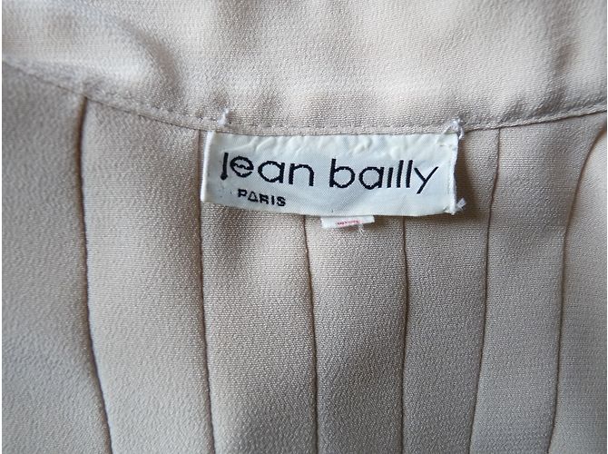 Autre Marque Jean Bailly Kleid aus beigem Polyester-Krepp - Ansicht 5