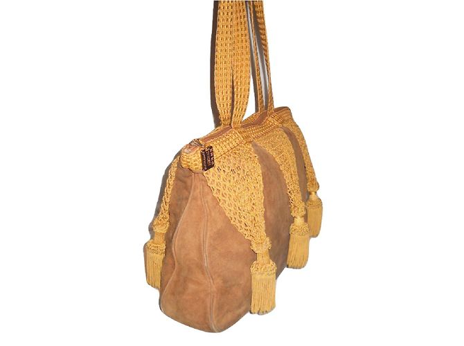 Moschino Borsa Tote in Scamosciato Beige - vista 2