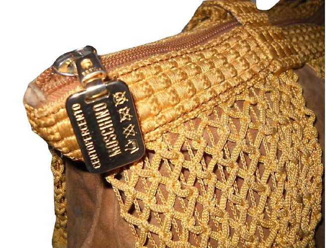 Moschino Borsa Tote in Scamosciato Beige - vista 3