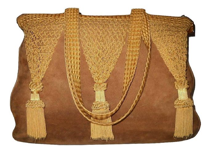 Moschino Borsa Tote in Scamosciato Beige - vista 7