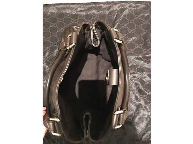 Borsa Gucci marrone in pelle - vista 3