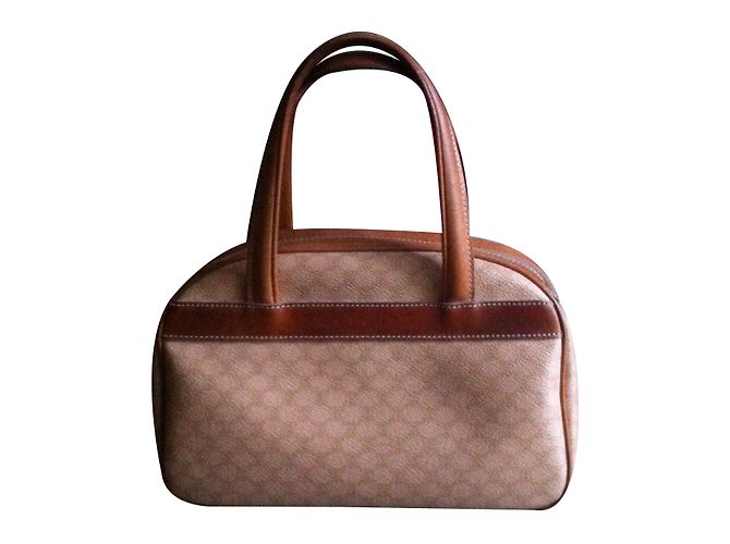 Borsa Céline Beige Caramello in tela - vista 2