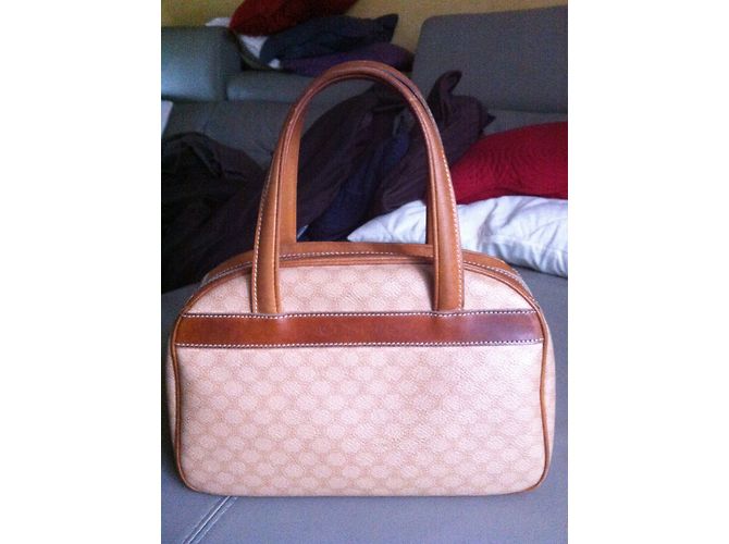 Borsa Céline Beige Caramello in tela - vista 3