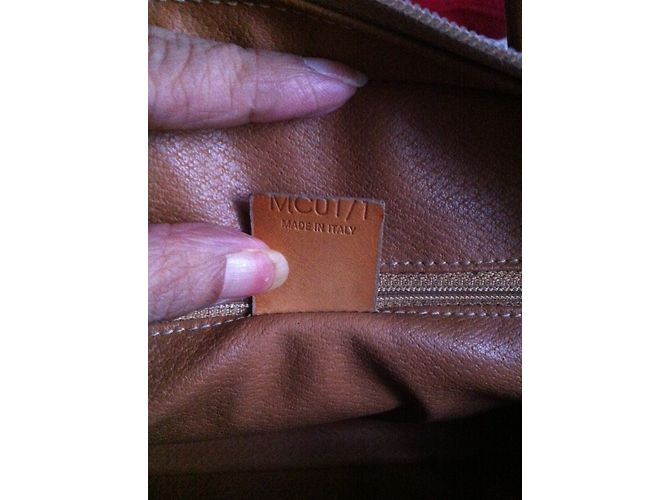 Borsa Céline Beige Caramello in tela - vista 6