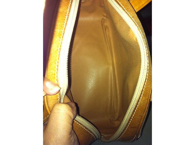 Borsa Céline Beige Caramello in tela - vista 8