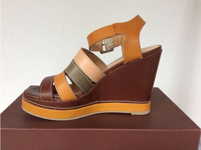 Sandali con zeppa Robert Clergerie in pelle multicolore - vista 3