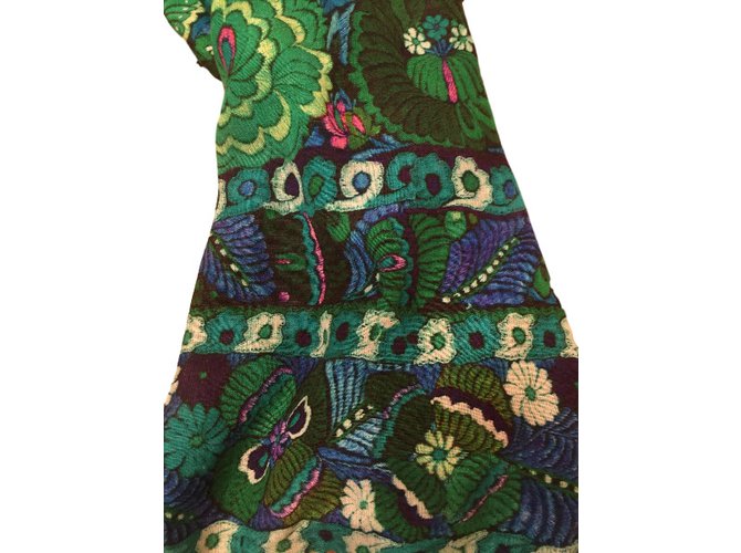 Sciarpa Roberto Cavalli Verde in Cashmere e Seta - vista 2