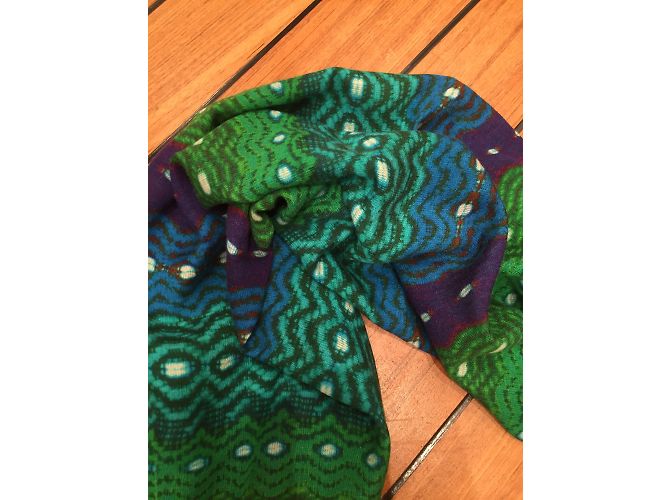 Sciarpa Roberto Cavalli Verde in Cashmere e Seta - vista 6