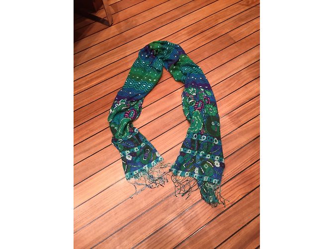 Sciarpa Roberto Cavalli Verde in Cashmere e Seta - vista 7