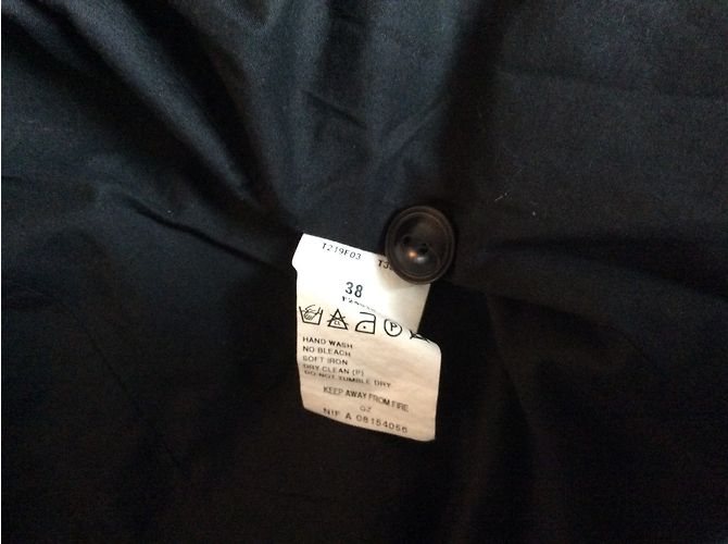 Giacca One Step in cotone nera con sottili strisce viola Taglia 38 Nero - vista 10