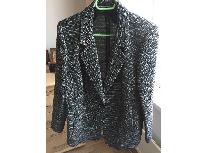 Chaqueta Marina Rinaldi de algodón gris - vista 3