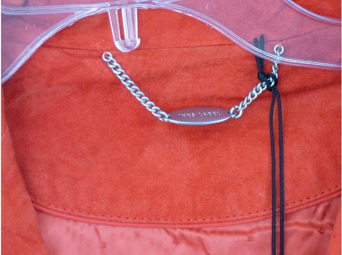 Ikks Lederjacke in Rot mit Fransen Größe L - Ansicht 16