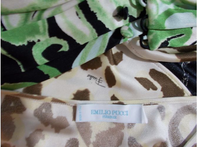 Vestido Emilio Pucci de jersey de seda estampado Verde - vista 10