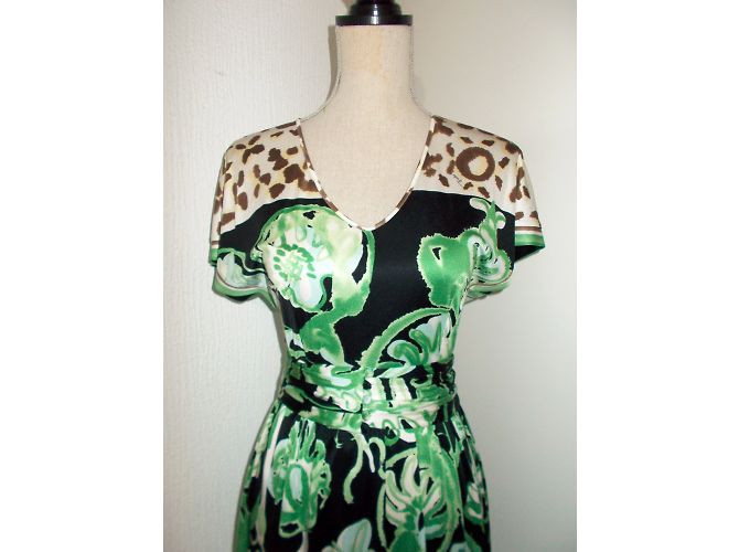 Vestido Emilio Pucci de jersey de seda estampado Verde - vista 4