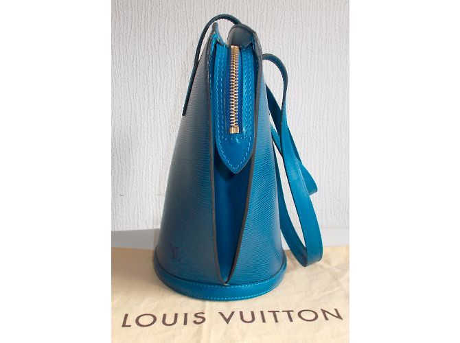 Louis Vuitton St Jacques Tote in pelle blu - vista 12