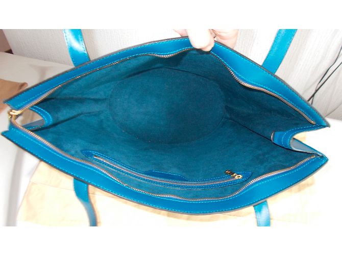 Louis Vuitton St Jacques Tote in pelle blu - vista 14